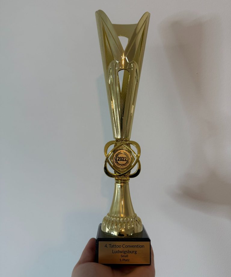 Preis für den 1. Platz auf der Tattoo Convention Ludwigsburg 2022 von Ink Shell